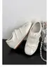 2026 Nuevo Estilo Plata Ballet Derbin Zapatos Mujer Doble Velcro Moño Casual Planos Mary Jane Zapatos Suela Suave