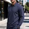 Nuevo top casual deportivo de hombre estilo europeo para primavera y otoño, color liso, tejido gofrado, con cremallera, manga larga