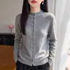 Nuevo Cárdigan de Punto con Cuello Alto y Mangas Largas para Mujer Otoño/Invierno 2026 Color Sólido Hueco Holgado Versátil Prenda Exterior