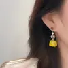 Pendientes originales de flor de circonita dulce de ultra-hada, elegantes pendientes de flor de rosa de perla de estilo antiguo de alto valor al por mayor