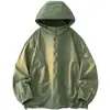 Ropa de Verano para Hombre Absorbente de Sudor de Secado Rápido Protección Solar Ropa de Moda Casual para Hombre Color Sólido Cuello Alto Holgada Ropa de Protección Solar con Capucha Moderna