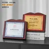 Placa de Madera Imitación Cristal Luna Azul Placa de Premio Personalizada para Franquicia Regalo Empresarial Placa de Marca Logo Personalizado