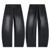 Muxi Clothing Marca da Moda Calças Casuais Longas com Contas Curvas Outono Masculino Modelagem Solta Emagrecedor Versátil