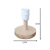 Base de Lámpara de Mesa de Madera Maciza Accesorios de Iluminación Portalámparas Accesorios DIY Lámpara de Mesita de Noche Base de Tornillo E27 Base de Lámpara de Madera