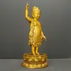 Estatua de Buda Latón Buda Shakyamuni Adorno Buda de la Medicina Artesanía Totalmente de Cobre Hogar Salón Budista Ofrenda