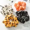 Tecido estampado com gatinhos anel de cabelo de intestino grosso corda de amarrar feminina coreana elástico acessórios de cabelo fabricantes atacado adorno de cabeça