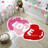 Amor Transfronterizo Día de San Valentín Alfombra de Piso de Cachemira Alfombra Romántica para Puerta Amazon temu Cabello Alfombra Antideslizante para Baño