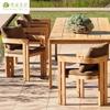Muebles de teca para exterior, patio, villa, mesa larga, exterior, impermeable, jardín, terraza, ocio, mesa y silla de madera maciza, combinación