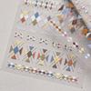 Tomoni Calcomanía Fina y Resistente para Uñas Arte de Uñas Explosiva Carcasa para Teléfono Móvil Retro Calcomanía para Uñas Venta al Por Mayor de Fábrica Calcomanía de Tartán de Diamantes de Color