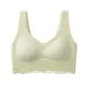 Sujetador de encaje para mujer 3088, apto para llevar debajo o encima, con copas fijas, tirantes anchos cómodos, diseño sin costuras y una espalda bonita