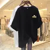 Nuevo Top Elegante de Manga Corta Verano 2026, Talla Grande Holgado Camiseta de Manga Corta de Comercio Exterior para Mujer, Largo Medio para Cubrir las Caderas