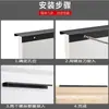 Mango de aleación de aluminio, Mango sellado en el borde de ángulo recto, Tirador para puerta de armario y gabinete, Tirador invisible para cajón, Tirador para mueble sin perforación