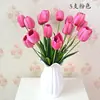 3 Tulipanes Artificiales Decoración de Mesa para Sala de Estar Flores Artificiales Pequeñas Frescas Florales Ins Flor de Seda Tulipán Flor en Jarrón Pequeño