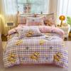 Novo Conjunto de Quatro Peças de Lençol de Algodão Escovado para Casa, Dormitório, Cama de Estudante, Conjunto de Quatro Peças Atacado, Lençóis e Conjunto de Capa de Edredom