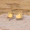 Brincos Assimétricos Fofos de Desenho Animado para Mulheres Moda Ins Transfronteiriça Aço Inoxidável Corte Pequeno Mão e Pegada Studs para Osso da Orelha Atacado