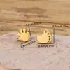 Brincos de Aço Inoxidável Brilhante com Pés e Mãos Pequenas Assimetricos Joias Desenho Animado Fofos Pegadas da Mão Brincos
