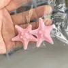 Pinzas para el cabello con forma de estrella de mar oceánica europeas y americanas, Pinzas para flequillo de concha de caracola, Pinzas laterales vintage de pico de pato, Pinzas para el cabello de concha sintética