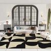 Minimalista luxo leve preto e branco doméstico Veludo de Cristal sala de estar quarto tapete quarto de criança sofá mesa de centro apagável tapete de chão