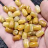 Xinjiang Hotan Cuentas de Maíz Dorado Jade Cuentas Sueltas Jade Amarillo Rock Jade Inglés Ovalado Passepartout Accesorios para Joyería Cuentas