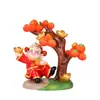 Adorno de Árbol de Dinero Dios de la Riqueza, Adorno de Caqui para la Buena Suerte, Decoración Creativa para Escritorio del Hogar, Regalo de Artesanía de Resina, Adorno Cultural y Creativo