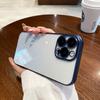 Adecuado para iPhone 15Pro, funda de teléfono móvil de titanio esmerilado, Apple 14, galvanoplastia transparente 13 con película de lente, juego de 12 piezas