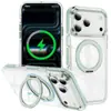 Modelo Mais Vendido Adequado para iPhone 17 Pro Max, Capa Protetora de Telefone com Suporte Iridescente Bicolor Anti-Queda com Anel Magnético