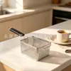 Nueva Cesta Cuadrada Francesa de Acero Inoxidable Engrosada Cesta para Freír Pollo Frito Red de Filtrado de Aceite Tamiz Red para Fritura Red de Fuga de Aceite Cesta de Filtrado de Aceite