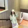 Elegante Socialite Harajuku Estilo Fresco Roupas com Capuz Moletom com Capuz Suéter com Capuz Casaco Feminino Características de Nicho