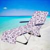 Nueva funda de microfibra para silla de playa, toalla reclinable, bolsa de toalla de playa, impresión digital 3D, serie leopardo, funda para silla