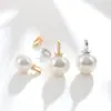 Accesorios Hechos a Mano para Broche de Chupete de Perlas DIY, Broche de Collar Colgante Simple de Plata Pura Estilo Japonés y Coreano Incrustado con Diamantes