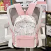 Mochila escolar estilo ins coreano para chicas de secundaria, mochila de gran capacidad con estampado de dibujos animados, mochila ligera de viaje para estudiantes universitarios