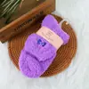 Calcetines de terciopelo de coral de color liso para Otoño e Invierno con lazo bordado, calcetines de medio terciopelo, calcetines gruesos cálidos para el hogar, calcetines para dormir en el suelo