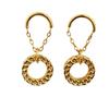 Aretes de estilo retro, temperamento moderno, nicho, diseño único, forma geométrica circular, aretes chapados en oro de lujo ligero de alta gama