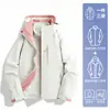Chamarra Camel HJCAMEL para Mujer Tres en Uno Primavera Otoño Invierno Exterior Cortavientos Impermeable para Pareja Traje de Montañismo