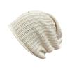 Gorro de Punto Rayado Delgado Transpirable Hueco de Celebridad de Internet Primavera y Verano Holgado para Circunferencia de Cabeza Grande Casual Versátil Apilado Jersey