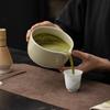 Tigela de Matcha com Padrão de Sakura Suporte para Batedor de Matcha Ferramenta de Matcha Tigela de Chá de Cerâmica Xícara de Chá Batedor de Matcha para Espumar Mexer Suporte para Pincel de Chá