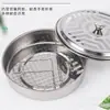 Bandeja à Prova de Fogo com Tampa de Aço Inoxidável para Incenso de Mosquito Doméstico com Cinzeiro Bandeja à Prova de Vento para Incenso de Mosquito Fogareiro Criativo para Incenso de Mosquito Armazenamento