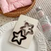 Tecido de Outono Infantil Xadrez Estrela Vazada Presilha de Cabelo Simples Moda Presilha para Franja Cabelo Atrás da Cabeça Grampo