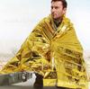 Manta de primeros auxilios para supervivencia al aire libre mascota película de aluminio Dorado Plateado exterior térmica emergencia saco de dormir de emergencia manta térmica a prueba de viento