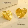 Pendientes Anillo Corazón Amoroso de Lujo Ligero Transfronterizos Tachuelas Retro de Nicho Pendientes Elegantes Diseño Personalizado Pendientes en Forma de Corazón Mujer