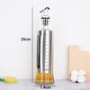Olla de Aceite de Vidrio con Apertura y Cierre Automático de Acero Inoxidable Botella Doméstica para Salsa de Soja y Vinagre No Gotea ni Cuelga Escala a Prueba de Fugas Botella de Almacenamiento de Aceite Control de Aceite