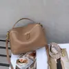 Bolso de Piel Genuina para Mujer 2026 Modelo Nuevo Piel de Vaca de Primera Capa Bolso Almohada Boston a la Moda Bolso de Mano de Piel Suave Bolso de Hombro Cruzado