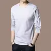 Camisas de Manga Larga para Primavera y Otoño, Delgadas, Transpirables, Versátiles, Color Sólido, Talla Grande, Cuello Redondo Holgado, Camisas Base para Hombre