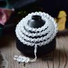 Cristal blanco natural esmerilado seis palabras proverbios pulsera 108 cuentas Buda hombres y mujeres cuentas de rosario collar accesorios para coche al por mayor
