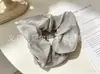 Elástico de Cabelo Oversized Elegante, Prendedor de Cabelo Grande de Organza Floral com Pérolas, Acessórios de Praia, Em Estoque para Atacado