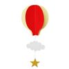 Suministros de Decoración para Boda, Vacaciones, Fiesta de Cumpleaños, Adornos Colgantes Tridimensionales, Colgantes de Ventana de Nube de Globo Aerostático con Forma de Corazón