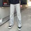 Pantalones Básicos de Verano de Tela Fresca, Pantalones Rectos Holgados Ligeros para Exterior, Aspecto Adelgazante, Pantalones Casuales Transpirables para Desplazamiento
