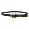 Nuevo Cinturón Metálico de Hebilla de Pin de Metal para Mujer Pu Versátil para Jeans, Trajes, Pantalones Casuales, Uso Diario