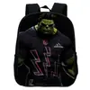 Atacado Transfronteiriço Novo Produto Estampado Hulk Hulk Mochila Escolar para Jardim de Infância Mochila de Ombro Hulk Pequena, Média e Grande Classe Desenho Animado