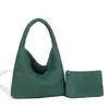 Bolso tote de hombro grande informal estilo Ins, bolso cubo tejido simple hecho a mano coreano, bolso para la compra/verduras para ir al trabajo